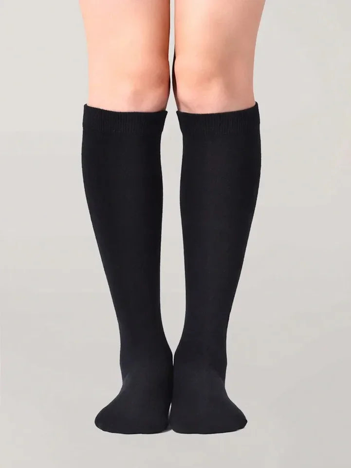 Women Over-The-Knee Socks Solid Color Comfortable Warm Casual Sports Socks