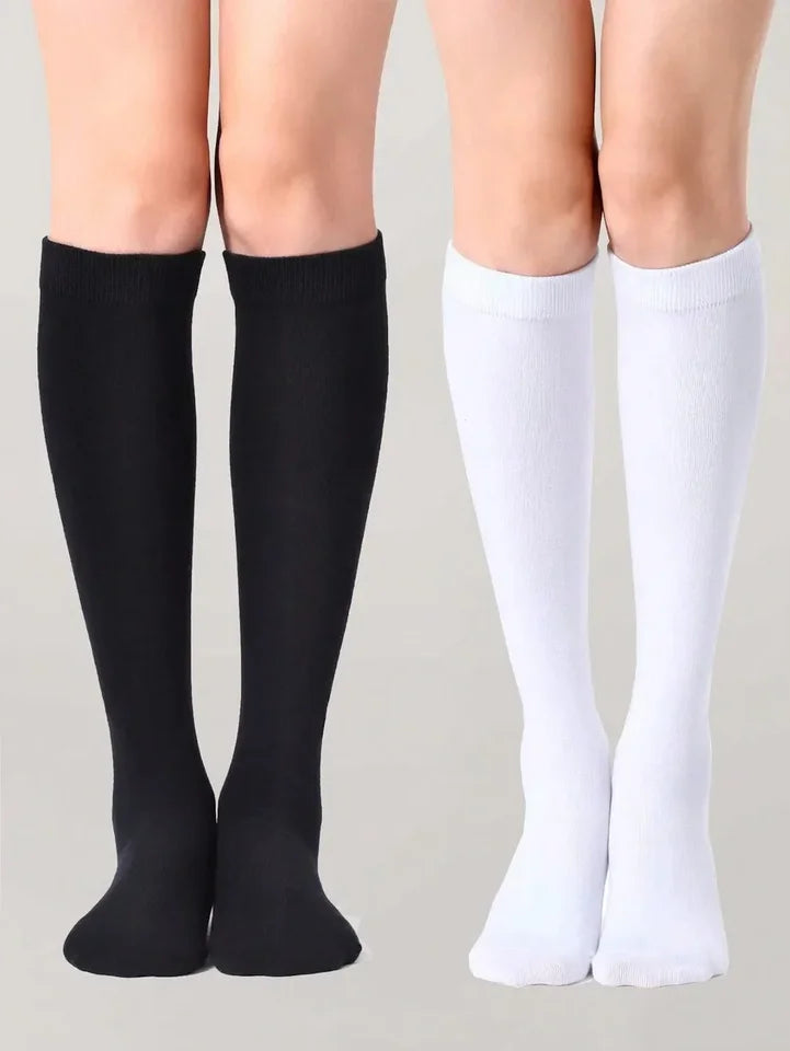 Women Over-The-Knee Socks Solid Color Comfortable Warm Casual Sports Socks